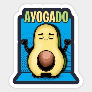 avocado yoga funny Sticker